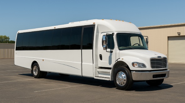 Exterior of Charter Bus Company Kenosha's 28 Passenger Party Bus in Kenosha