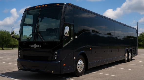 Exterior of Charter Bus Company Aurora's 44 Passenger Charter Bus in Aurora