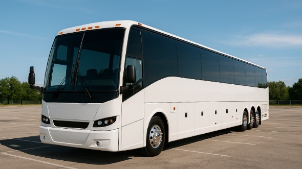 Exterior of Charter Bus Company Aurora's 47 Passenger Charter Bus in Aurora