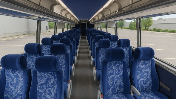 Interior of Charter Bus Company Aurora's ADA Charter Bus in Aurora